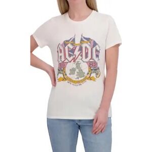Lucky Brand AC/DC Size Large Short Sleeve Graphic Tee Great Britain Salute You L